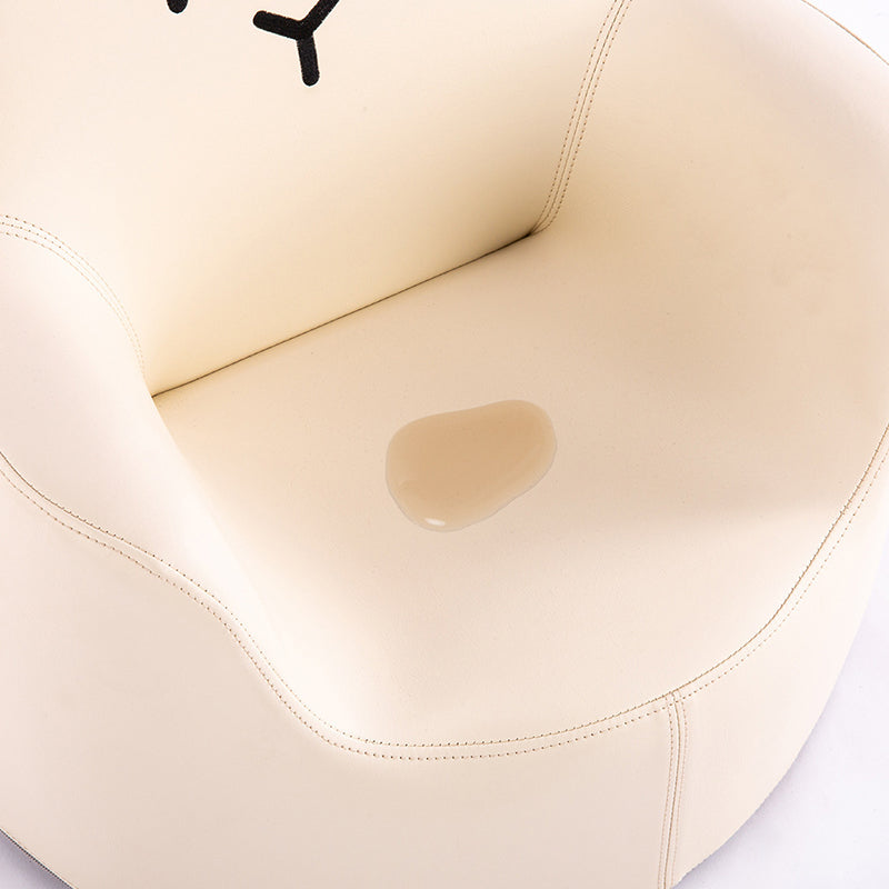 Contemporary Creative Kids Cartoon Animal Leather Foam Rabbit Bear Dinosaur Low Stool Backrest Armrest For Dining Room