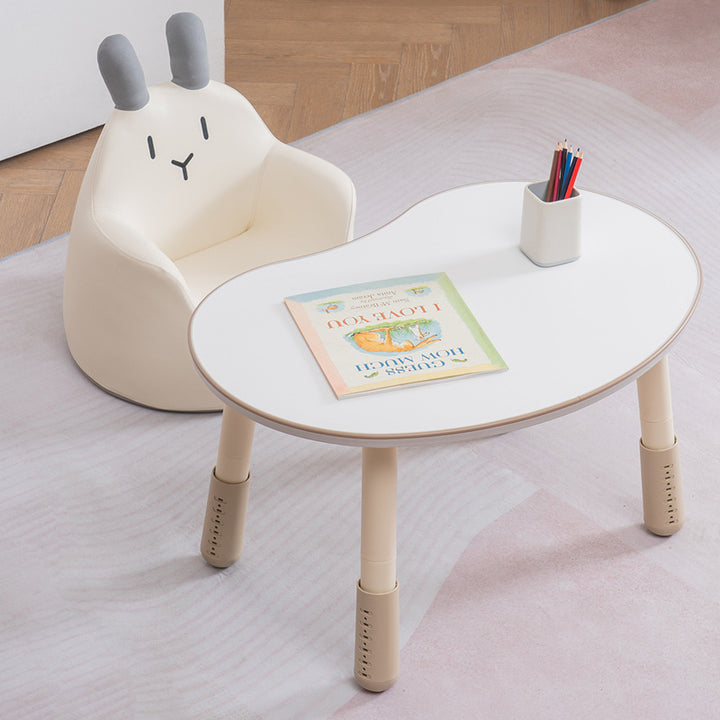 Tabouret bas en cuir PU pour enfants créatifs contemporains avec animaux de dessin animé, lapin, ours, dinosaure, avec dossier et accoudoirs pour salle à manger 