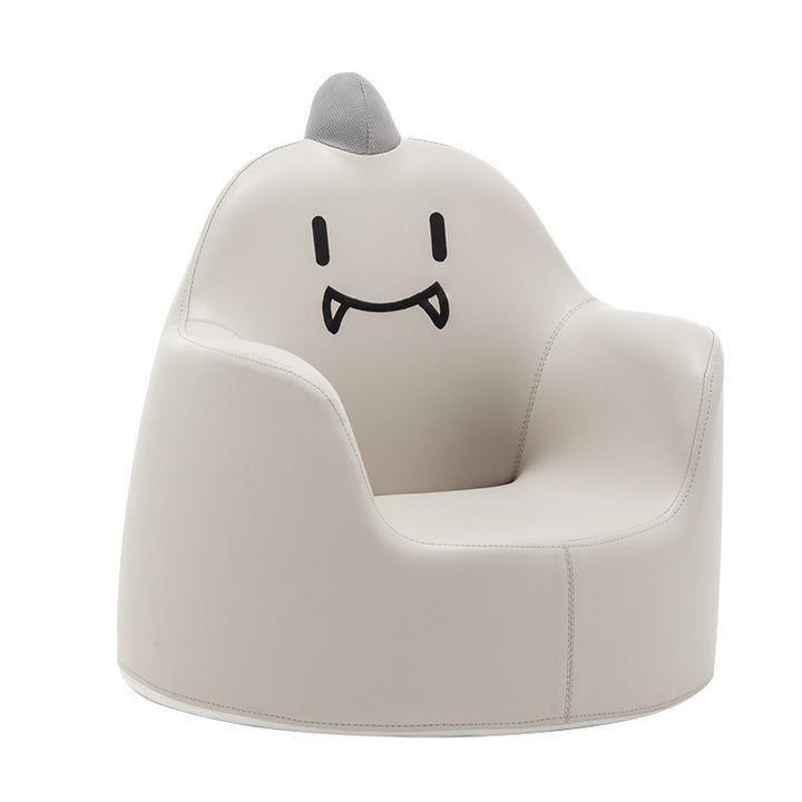 Tabouret bas en cuir PU pour enfants créatifs contemporains avec animaux de dessin animé, lapin, ours, dinosaure, avec dossier et accoudoirs pour salle à manger 