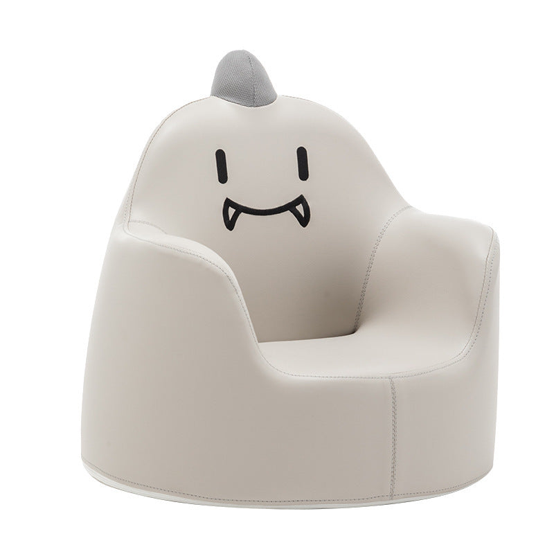 Contemporary Creative Kids Cartoon Animal Leather Foam Rabbit Bear Dinosaur Low Stool Backrest Armrest For Dining Room