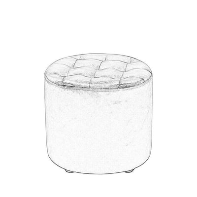 Modern Simplicity Leather Wood Sponge Round Square Footstool Backless For Living Room
