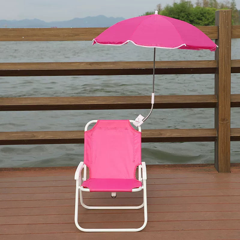 Contemporary Creative Kids PP Metal Square Cartoon Outdoor Foldable Recliner Backrest Sunshade For Outdoor