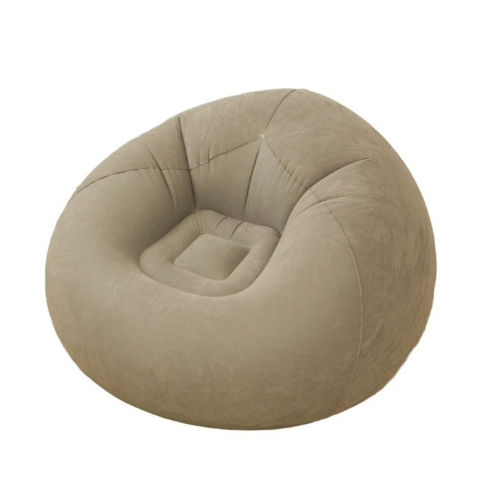 Sofá inflable de bola de terciopelo de PVC de simplicidad moderna con respaldo para dormitorio 