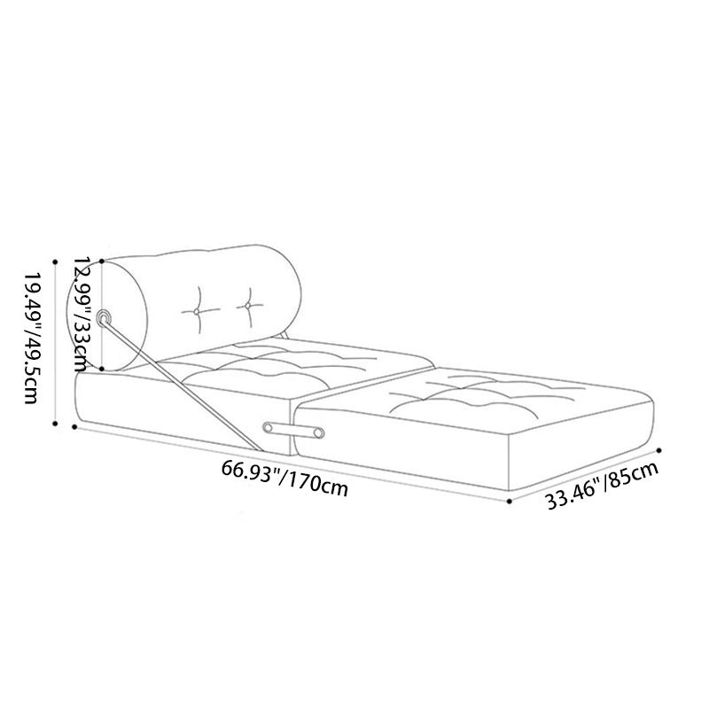 Modern Simplicity Velvet Leather Stainless Steel Sponge Square Tofu Foldable Lazy Sofa Backrest For Bedroom