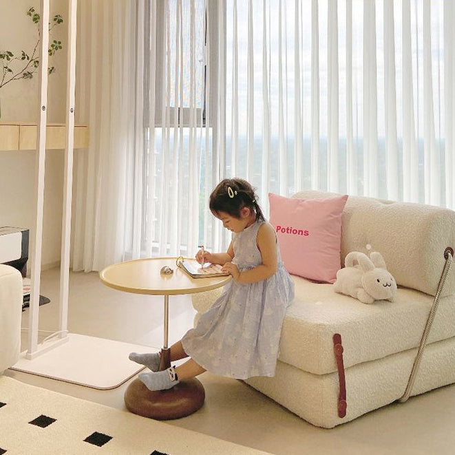 Modern Simplicity Velvet Leather Stainless Steel Sponge Square Tofu Foldable Lazy Sofa Backrest For Bedroom