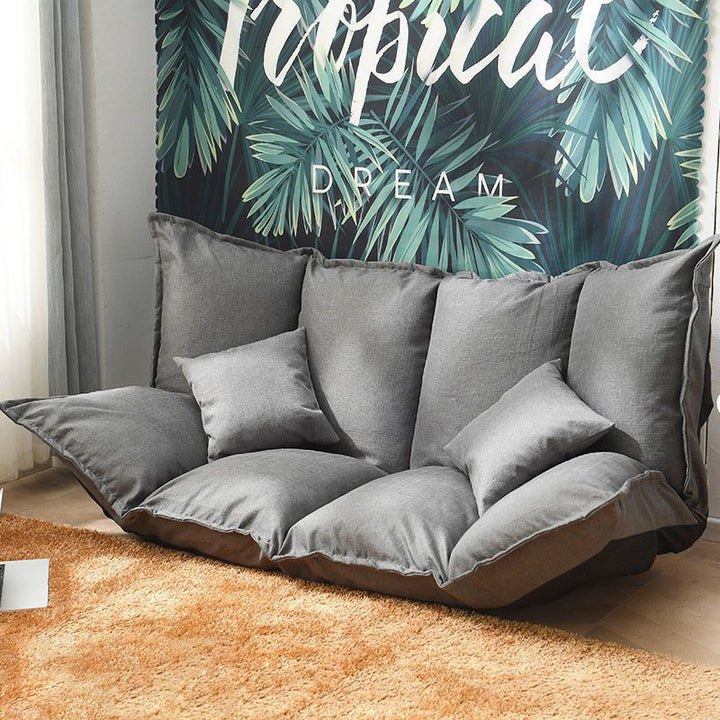 Moderner Einfachheit Leinen Baumwolle Schwamm Tofu Faltbarer Fauler Sofa Rückenlehne Für Schlafzimmer 