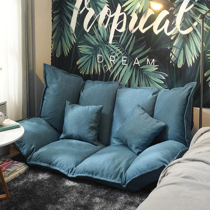 Moderner Einfachheit Leinen Baumwolle Schwamm Tofu Faltbarer Fauler Sofa Rückenlehne Für Schlafzimmer 