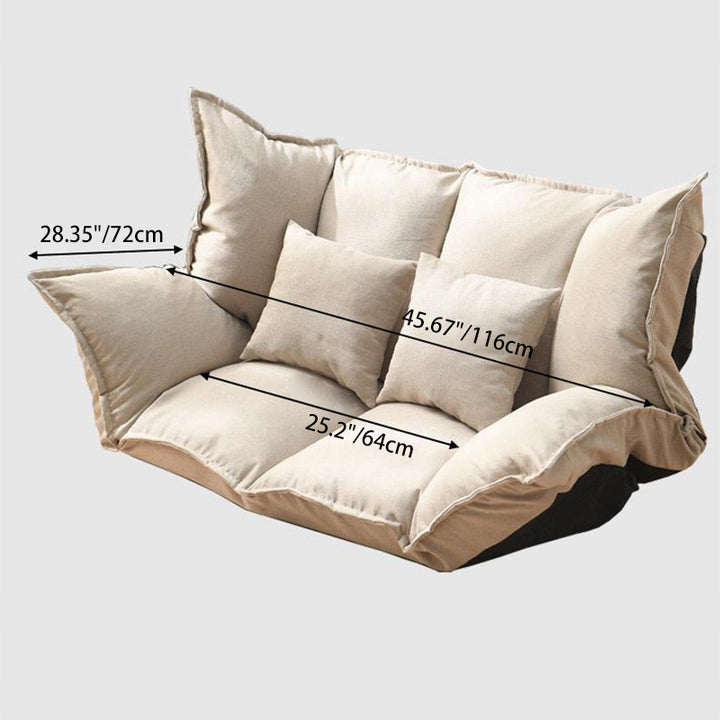 Moderner Einfachheit Leinen Baumwolle Schwamm Tofu Faltbarer Fauler Sofa Rückenlehne Für Schlafzimmer 