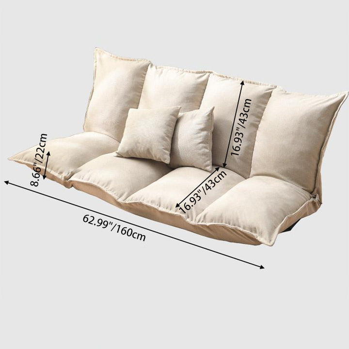 Moderner Einfachheit Leinen Baumwolle Schwamm Tofu Faltbarer Fauler Sofa Rückenlehne Für Schlafzimmer 
