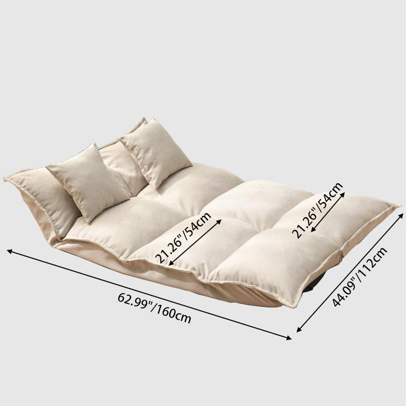 Modern Simplicity Linen Cotton Sponge Tofu Foldable Lazy Sofa Backrest For Bedroom