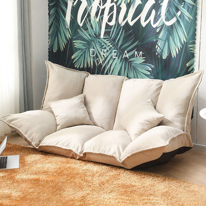 Moderner Einfachheit Leinen Baumwolle Schwamm Tofu Faltbarer Fauler Sofa Rückenlehne Für Schlafzimmer 