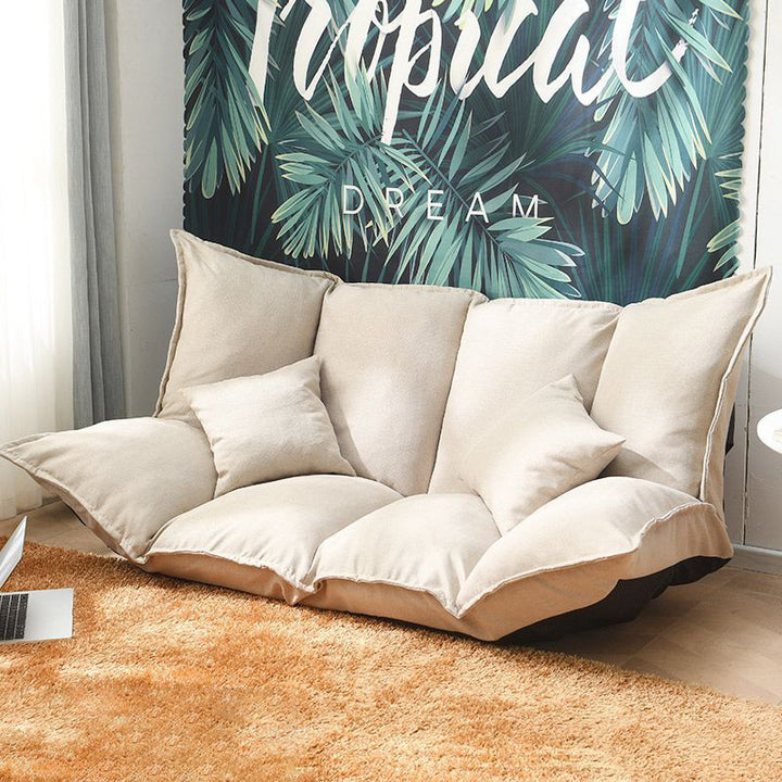 Moderner Einfachheit Leinen Baumwolle Schwamm Tofu Faltbarer Fauler Sofa Rückenlehne Für Schlafzimmer 