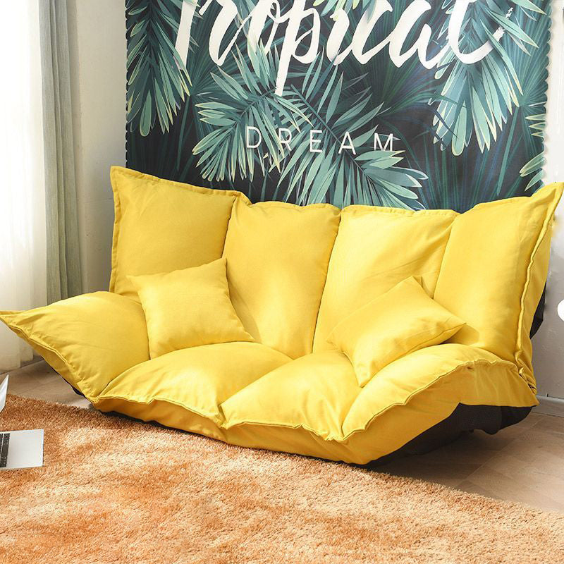 Moderner Einfachheit Leinen Baumwolle Schwamm Tofu Faltbarer Fauler Sofa Rückenlehne Für Schlafzimmer 