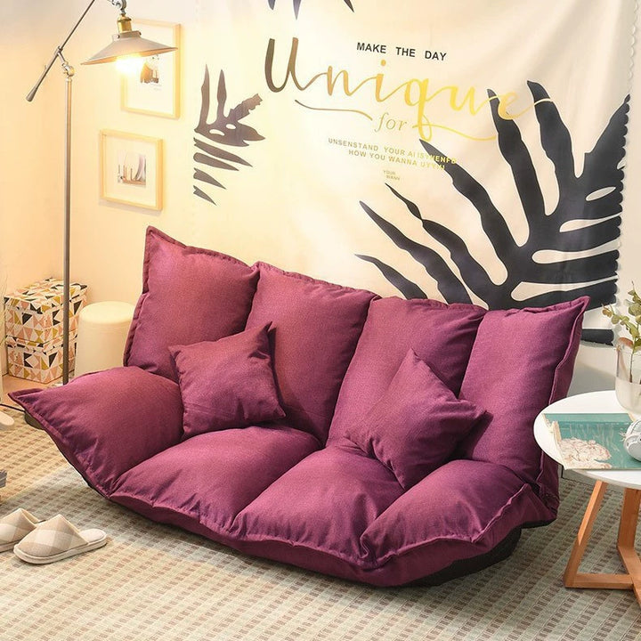 Moderner Einfachheit Leinen Baumwolle Schwamm Tofu Faltbarer Fauler Sofa Rückenlehne Für Schlafzimmer 