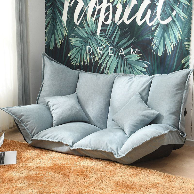 Moderner Einfachheit Leinen Baumwolle Schwamm Tofu Faltbarer Fauler Sofa Rückenlehne Für Schlafzimmer 