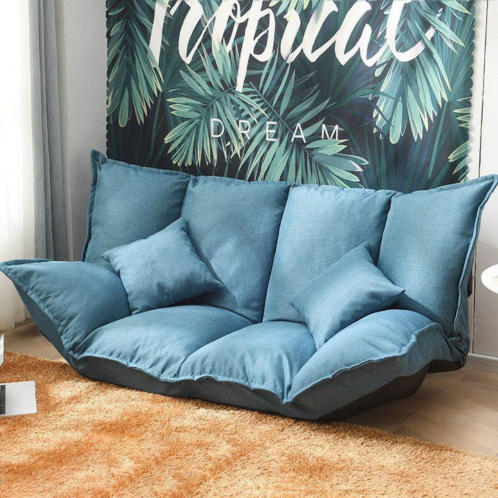 Moderner Einfachheit Leinen Baumwolle Schwamm Tofu Faltbarer Fauler Sofa Rückenlehne Für Schlafzimmer 