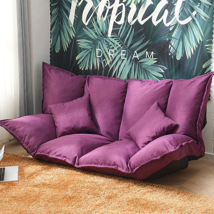 Moderner Einfachheit Leinen Baumwolle Schwamm Tofu Faltbarer Fauler Sofa Rückenlehne Für Schlafzimmer 