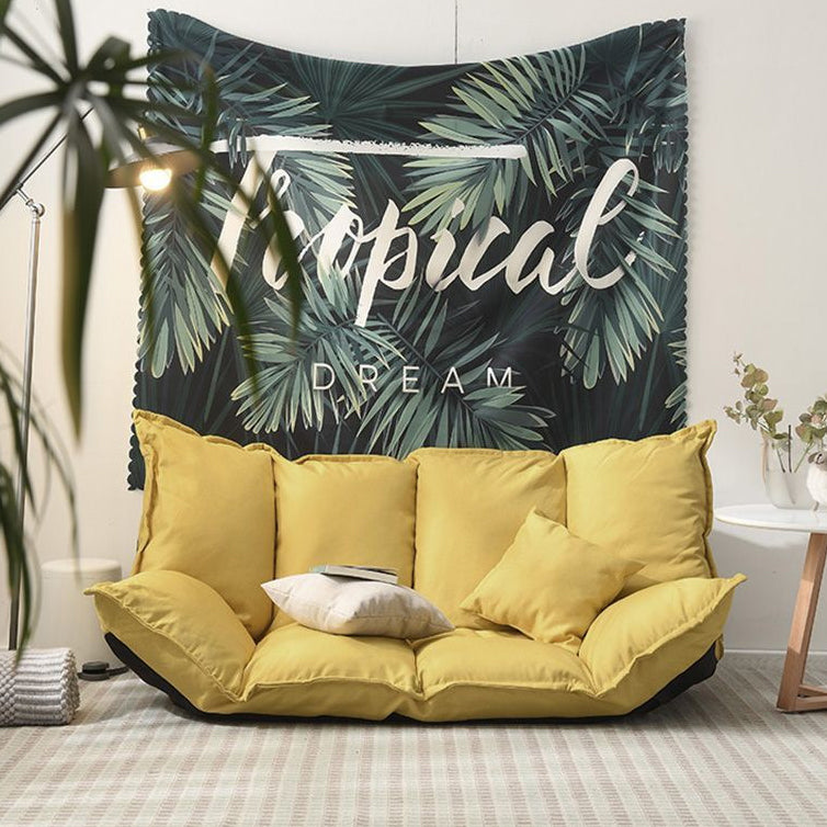 Moderner Einfachheit Leinen Baumwolle Schwamm Tofu Faltbarer Fauler Sofa Rückenlehne Für Schlafzimmer 