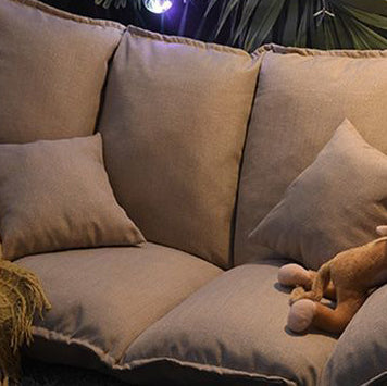 Moderner Einfachheit Leinen Baumwolle Schwamm Tofu Faltbarer Fauler Sofa Rückenlehne Für Schlafzimmer 