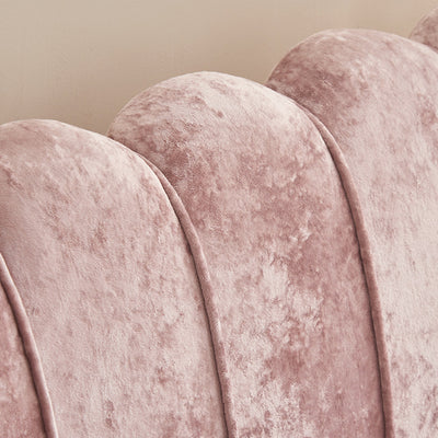 Contemporary Scandinavian Velvet Wood Sponge Metal Round Oval Petal Sofa Backrest Armrest For Living Room