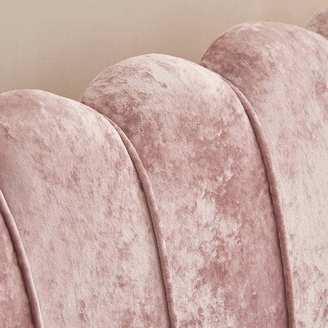 Contemporary Scandinavian Velvet Wood Sponge Metal Round Oval Petal Sofa Backrest Armrest For Living Room