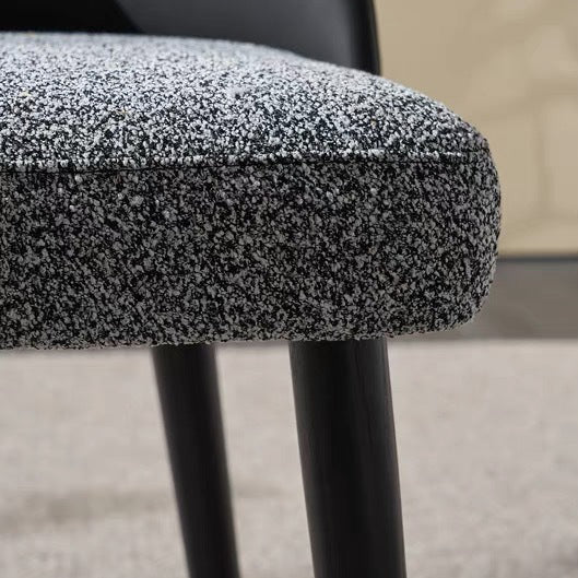 Modern Minimalist Cotton Linen Leather Wood Sponge Square Oval Curved Dining Chair Backrest Armrest For Dining Room