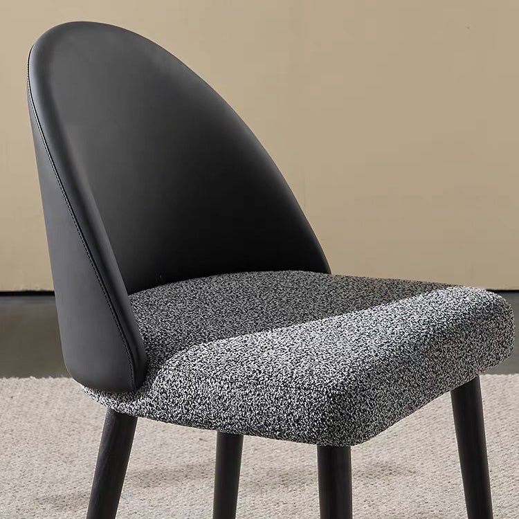 Modern Minimalist Cotton Linen Leather Wood Sponge Square Oval Curved Dining Chair Backrest Armrest For Dining Room