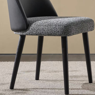 Modern Minimalist Cotton Linen Leather Wood Sponge Square Oval Curved Dining Chair Backrest Armrest For Dining Room
