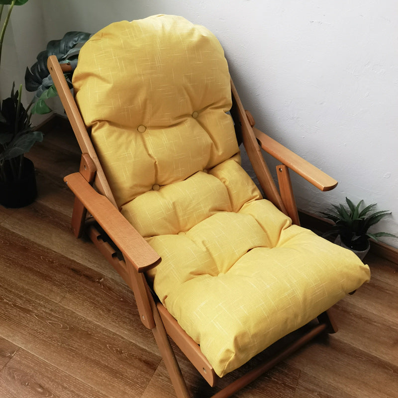 Contemporary Scandinavian Fabric Wood Cotton Bread Foldable Recliner Armrest Footrest For Living Room