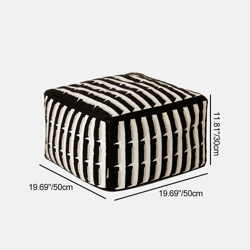 Contemporary Retro Cube Square Polyester Fiber EPP Footstool Cushion For Living Room