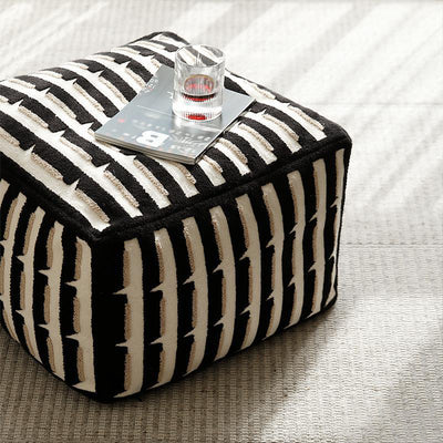 Contemporary Retro Cube Square Polyester Fiber EPP Footstool Cushion For Living Room