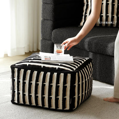Contemporary Retro Cube Square Polyester Fiber EPP Footstool Cushion For Living Room