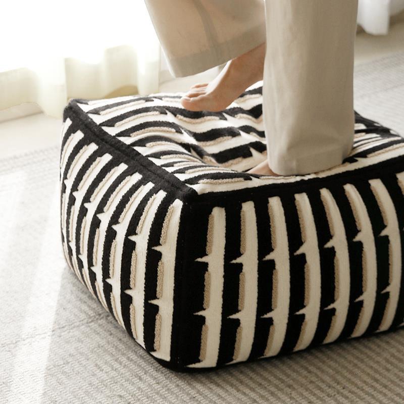 Contemporary Retro Cube Square Polyester Fiber EPP Footstool Cushion For Living Room