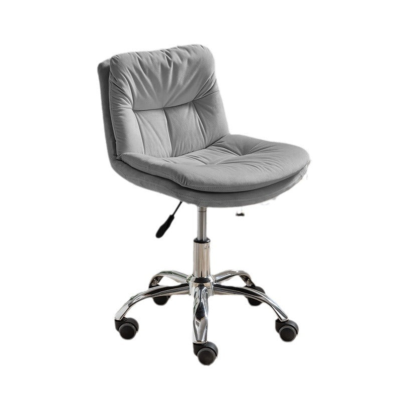 Modern Minimalist Velvet Steel Sponge Square Liftable Swivel Desk Chair For Home Office