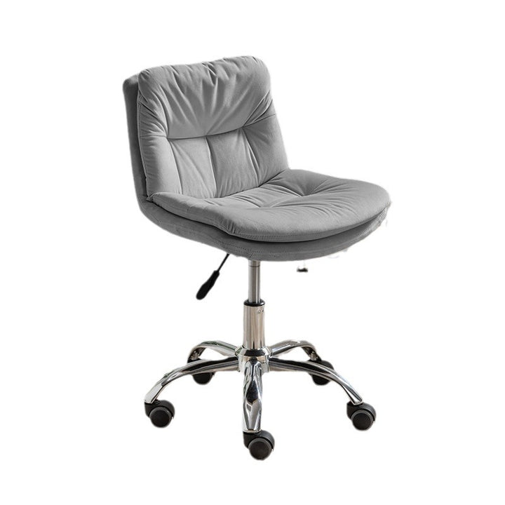 Modern Minimalist Velvet Steel Sponge Square Liftable Swivel Desk Chair For Home Office