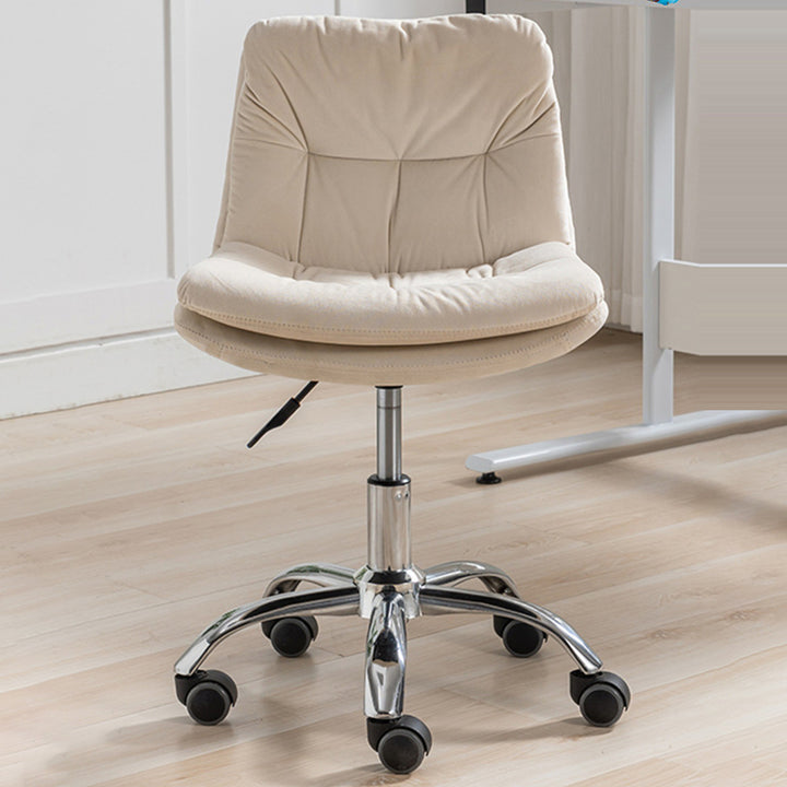Modern Minimalist Velvet Steel Sponge Square Liftable Swivel Desk Chair For Home Office
