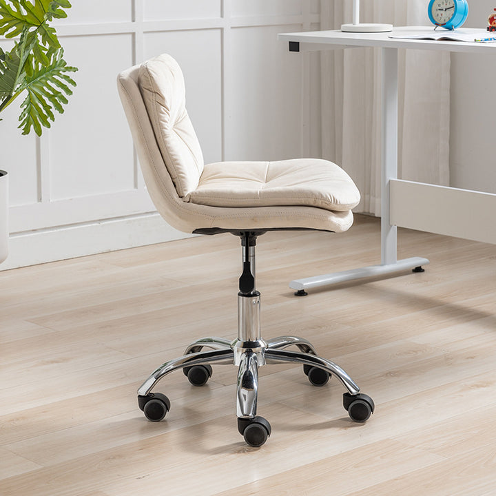 Modern Minimalist Velvet Steel Sponge Square Liftable Swivel Desk Chair For Home Office