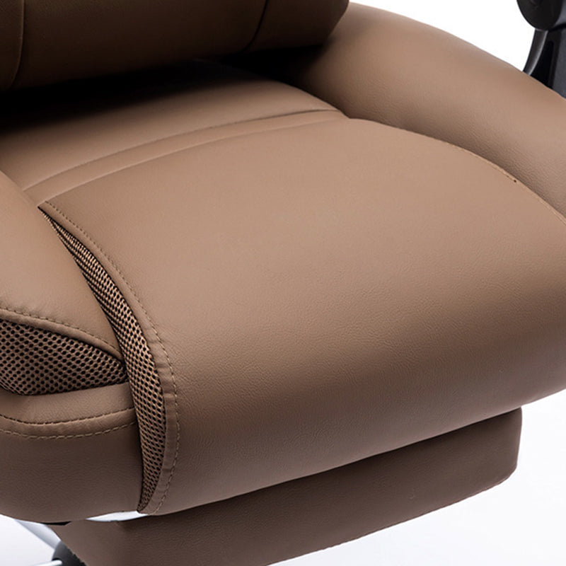 Contemporary Simplicity Leather Steel Cotton Sponge Rectangular Desk Chair Backrest Armrest Footrest For Home Office