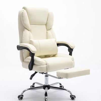 Contemporary Simplicity Leather Steel Cotton Sponge Rectangular Desk Chair Backrest Armrest Footrest For Home Office