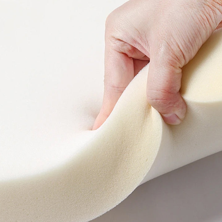 Taburete bajo redondo de madera de caucho, tela sintética de estilo chino tradicional y polipiel napa para salón y dormitorio 