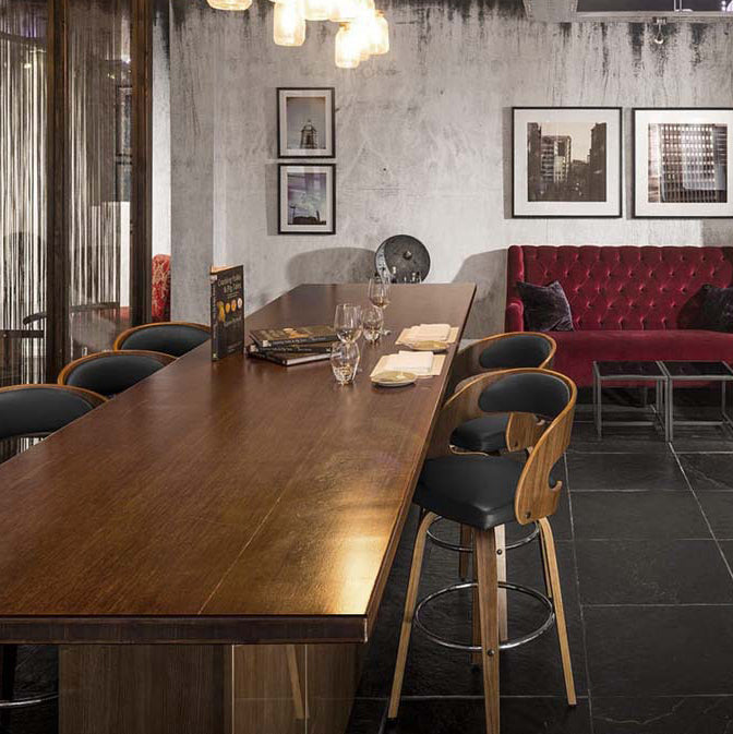 Modern Mid-century PU Leather Bentwood Sponge Curved Bar Stool Backrest Armrest For Dining Room