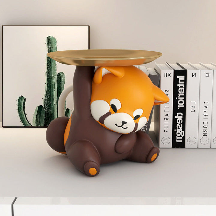 Contemporary Creative Resin Raccoon-shaped Table Decor With Key Storage For Entryway &amp; Living Room
