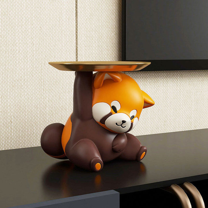 Contemporary Creative Resin Raccoon-shaped Table Decor With Key Storage For Entryway &amp; Living Room