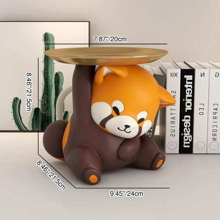 Contemporary Creative Resin Raccoon-shaped Table Decor With Key Storage For Entryway &amp; Living Room