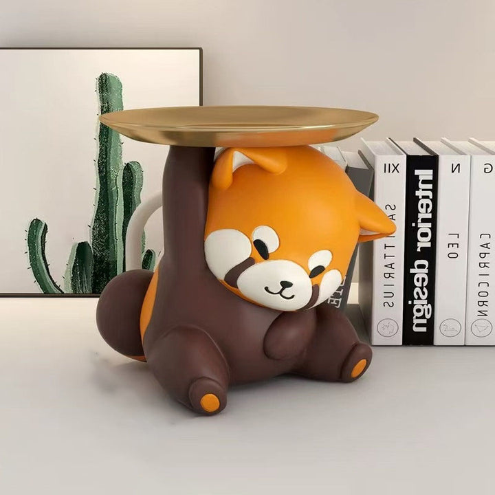 Contemporary Creative Resin Raccoon-shaped Table Decor With Key Storage For Entryway &amp; Living Room