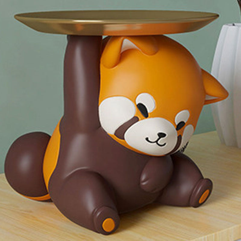 Contemporary Creative Resin Raccoon-shaped Table Decor With Key Storage For Entryway &amp; Living Room