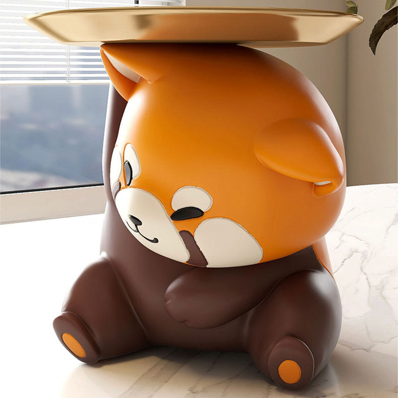 Contemporary Creative Resin Raccoon-shaped Table Decor With Key Storage For Entryway &amp; Living Room