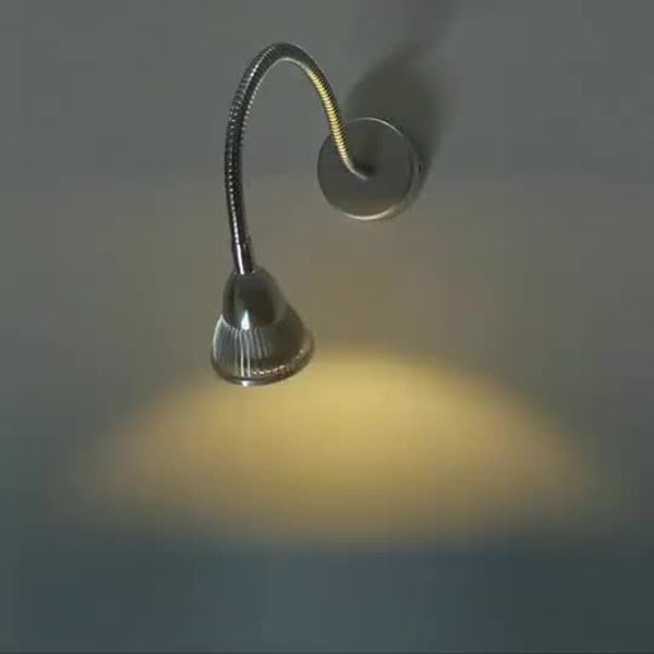 Contemporary Industrial Aluminum Gooseneck Cone LED Wall Sconce Lamp For Bedside Use