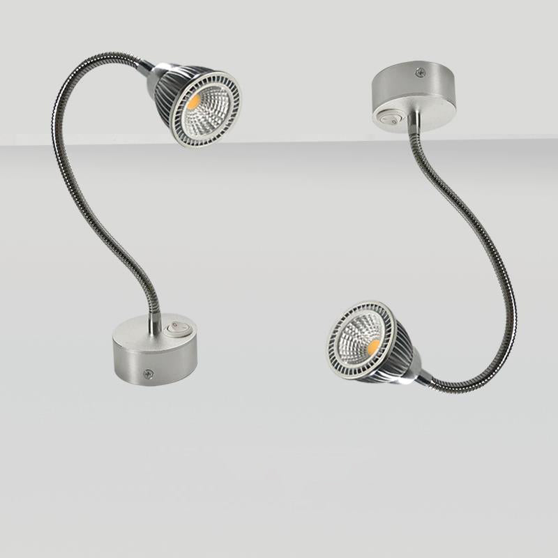 Contemporary Industrial Aluminum Gooseneck Cone LED Wall Sconce Lamp For Bedside Use