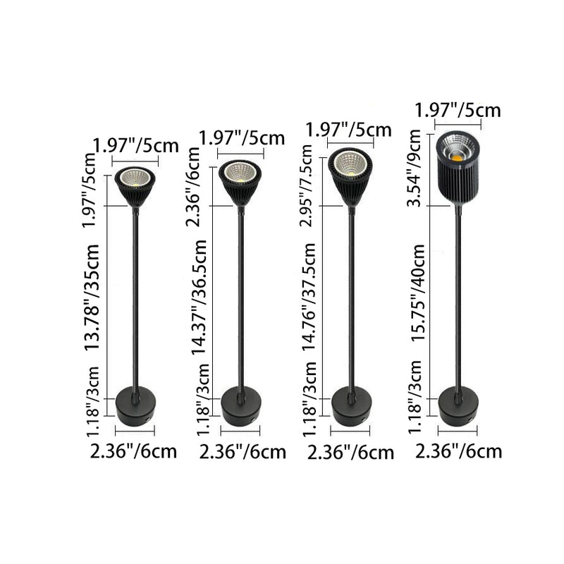Contemporary Industrial Aluminum Gooseneck Cone LED Wall Sconce Lamp For Bedside Use